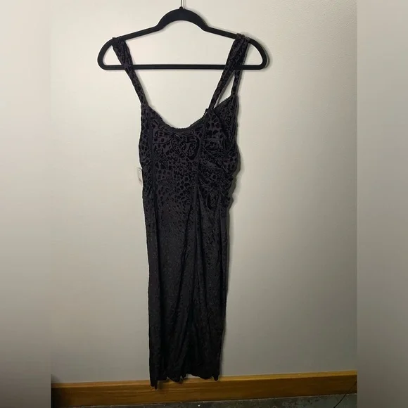 NWT Free People Intimately In My Heart Bodycon Burnout Velvet Midi Slip Dress - Picture 11 of 11